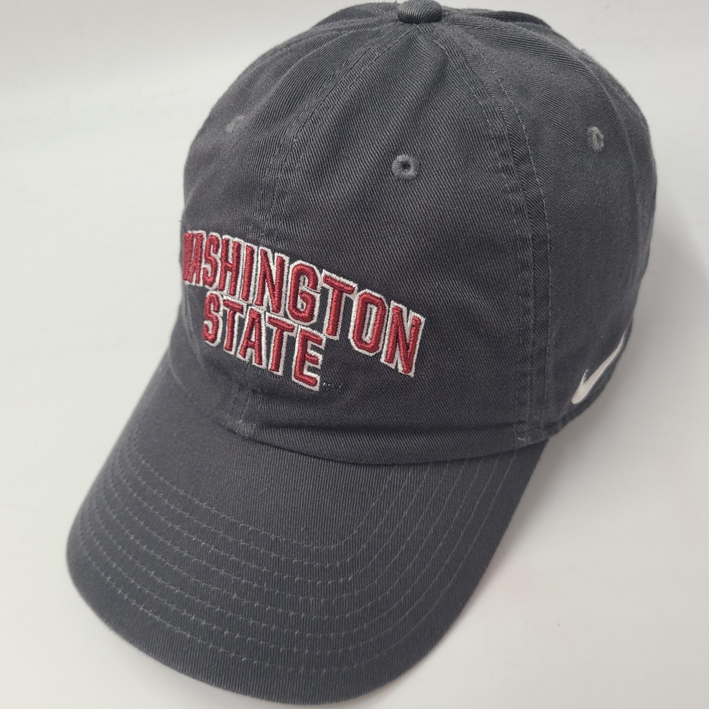 Washington State Cougars Hat Strapback Nike Gray Red NCAA Heritage86 Dri-Fit Men